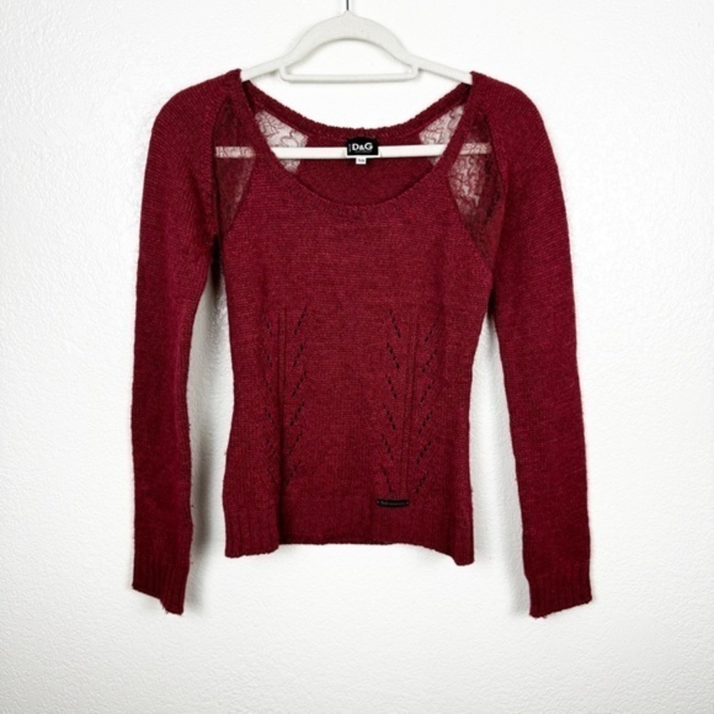 Dolce & Gabbana Red Crew Neck Sweater